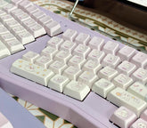 Cute Ghost Theme Purple Artisan Keycaps Set for Mechanical Keyboard, Kawaii Keycaps, Artisan Keycaps, MDA Profile, Mx(+)Switches, 149pcs